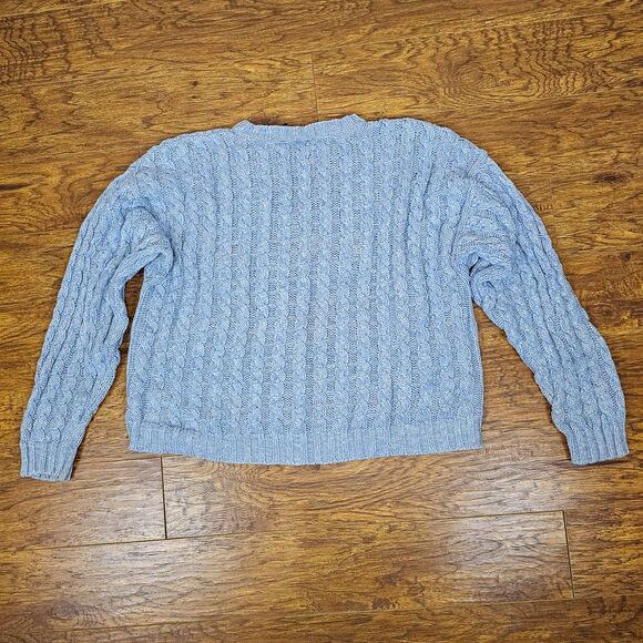 Rare VNT Liz Wear Granny Square Knit Chunky Sweater Size M - Picture 2 of 6